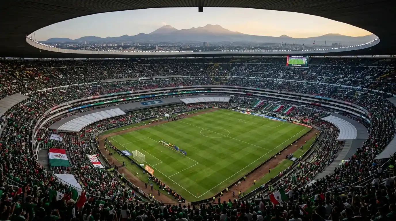 Estadio Azteca v Ciudad de México – domov dvou finále mistrovství světa